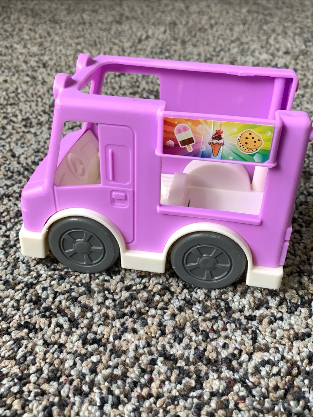 Fisher-Price Little People Ice Cream Truck Pink Food Truck Toy